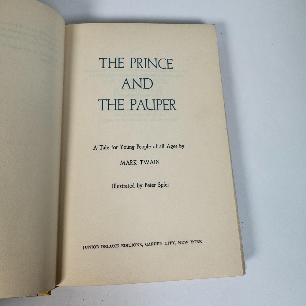 The Prince and the Pauper Mark Twain Junior Deluxe Editions Hardcover Book 1954 - Picture 6 of 10